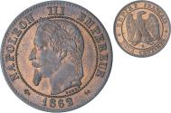 World Coins - France, Napoleon III, 2 Centimes, 1862, Bordeaux, , Bronze, KM:796.6
