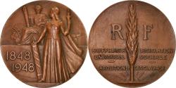 World Coins - France, Medal, Centenaire de l'Abolition de l'Esclavage, 1948, Bazor,
