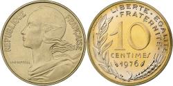 World Coins - France, 10 Centimes, Marianne, 1976, MDP, série FDC, Aluminum-Bronze,