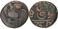 World Coins - French India, Doudou, 1836, Pondicherry, Coq, Bronze,
