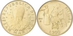 World Coins - Coin, San Marino, 200 Lire, 1997, , Aluminum-Bronze, KM:366