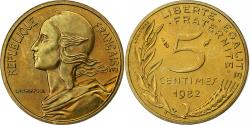 World Coins - France, 5 Centimes, Marianne, 1982, Paris, FDC, Aluminum-Bronze,