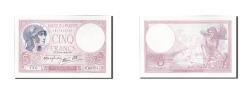 World Coins - Banknote, France, 5 Francs, 5 F 1917-1940 ''Violet'', 1939, 1939-08-10, UNC(64)