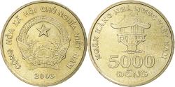 World Coins - Coin, Vietnam, SOCIALIST REPUBLIC, 5000 Dông, 2003, Vantaa, , Brass