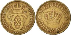 World Coins - Coin, Denmark, Christian X, 2 Kroner, 1925, Copenhagen,