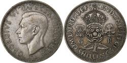 World Coins - Great Britain, George VI, 2 Shillings, 1941, British Royal Mint, Silver