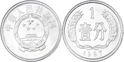 World Coins - Coin, CHINA, PEOPLE'S REPUBLIC, Fen, 1987