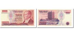World Coins - Banknote, Turkey, 20,000 Lira, 1988, KM:201, AU(55-58)
