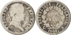 World Coins - Coin, France, Napoléon I, 1/2 Franc, 1808, Paris, , Silver, KM:680.1