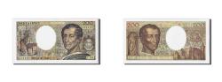 World Coins - Banknote, France, 200 Francs, 200 F 1981-1994 ''Montesquieu'', 1994, AU(55-58)