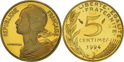 World Coins - Coin, France, Marianne, 5 Centimes, 1994, Paris, Proof,