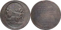 World Coins - France, 5 Sols, Monneron, 1792 / AN 4, Birmingham, Bronze,