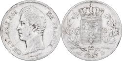 World Coins - France, 5 Francs, Charles X, 1827, Lyon, Silver, , Gadoury:644