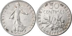 World Coins - France, 50 Centimes, Semeuse, 1907, Paris, Silver, , Gadoury:420, Le