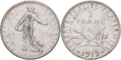 World Coins - France, Franc, Semeuse, 1919, Paris, Silver, , Gadoury:467, KM:844.1
