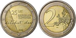 World Coins - Slovenia, 2 Euro, Independence, 2016, Rome, Bi-Metallic,