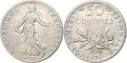 World Coins - France, 50 Centimes, Semeuse, 1910, Paris, Silver, , Gadoury:420