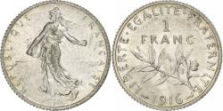World Coins - Coin, France, Semeuse, Franc, 1916, Paris, , Silver, KM:844.1