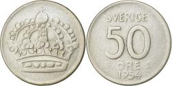 World Coins - Sweden, Gustaf VI, 50 Öre, 1954, Silver, , KM:825