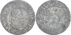 World Coins - Coin, France, Henri IV, Double Tournois, 1592, Châlons-en-Champagne,