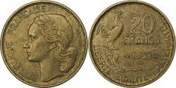 World Coins - France, 20 Francs, Guiraud, 1953, Beaumont - Le Roger, Aluminum-Bronze
