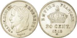 World Coins - Coin, France, Napoleon III, 20 Centimes, 1868, Strasbourg,
