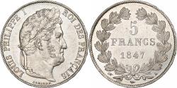 World Coins - France, 5 Francs, Louis-Philippe, 1847, Paris, Silver, , KM:749.1