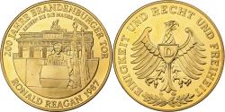World Coins - Germany, Medal, 200 Jahre Brandenburger Tor, Ronald Reagan, History, 1991