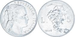 World Coins - Coin, Italy, 5 Lire, 1949, Rome, , Aluminum, KM:89