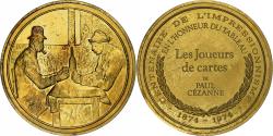 World Coins - France, Medal, Les Joueurs de cartes, Paul Cézanne, Vermeil,