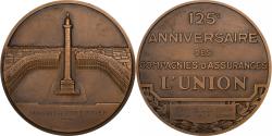 World Coins - France, Medal, 125è Anniversaire des Compagnies d'Assurances l'Union, 1954