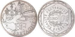 World Coins - France, 10 Euro, 2011, Bretagne, , Silver