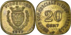 World Coins - Coin, France, Union Commerciale et Industrielle, Vincennes, 20 Centimes, 1917