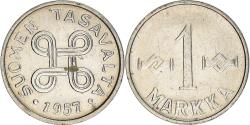 World Coins - Coin, Finland, Markka, 1957, , Nickel Plated Iron, KM:36a