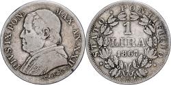 World Coins - Vatican, PAPAL STATES, Pius IX, Lira, 1867, Rome, Silver, , KM:1378