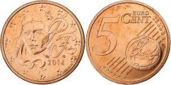 World Coins - France, 5 Euro Cent, BU, 2014, MDP, Copper Plated Steel, , KM:1284