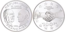 World Coins - Coin, France, De Gaulle - Adenauer, 100 Francs, 1994, Paris, , Silver