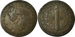 World Coins - Coin, France, 3 deniers françois, 3 Deniers, Liard, 1792, Lyon,