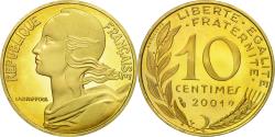 World Coins - Coin, France, Marianne, 10 Centimes, 2001, Paris, , Aluminum-Bronze