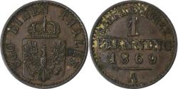 World Coins - German States, PRUSSIA, Wilhelm I, Pfennig, 1869, Berlin, Copper,