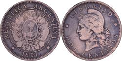 World Coins - Argentina, 2 Centavos, 1891, Buenos Aires, Bronze, , KM:33