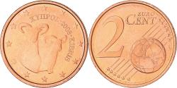 World Coins - Cyprus, 2 Euro Cent, Two mouflons, 2008, , Copper Plated Steel