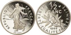 World Coins - Coin, France, Semeuse, 1/2 Franc, 1999, Paris, Proof, , Nickel