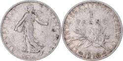 World Coins - Coin, France, Semeuse, Franc, 1910, Paris, , Silver, KM:844.1