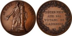 World Coins - France, Medal, Charles X, Adresse des 221, Charles X, History, 1830,