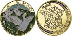 World Coins - France, Medal, Les oies du Gers, Copper-nickel Aluminium,
