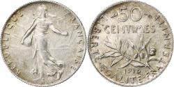 World Coins - France, 50 Centimes, Semeuse, 1918, Paris, Silver, , KM:854