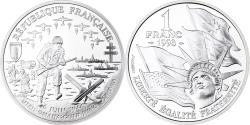 World Coins - France, Franc, 50e Anniversaire du Débarquement Allié, 1993, Monnaie de Paris