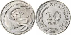 World Coins - Coin, Singapore, 20 Cents, 1977, Singapore Mint, , Copper-nickel, KM:4
