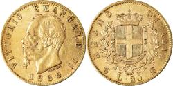 World Coins - Coin, Italy, Vittorio Emanuele II, 20 Lire, 1869, Torino, Rare, , Gold